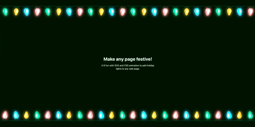 CSS+SVG节日灯光动画效果
