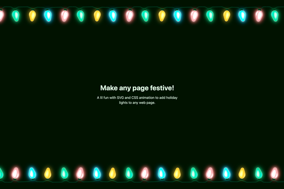 CSS+SVG节日灯光动画效果